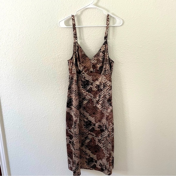 Torrid Midi Satin Snakeskin Print Dress - Picture 6 of 10